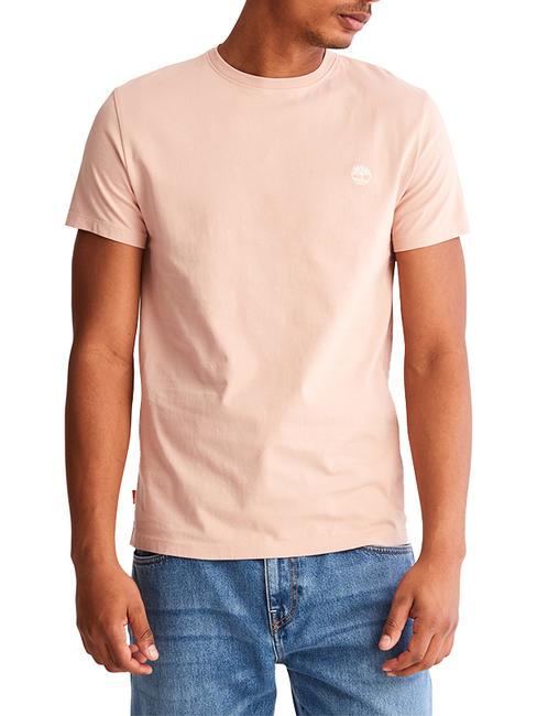TIMBERLAND SS DUNRIVER CREW T-shirt in cotone cameo rose - T-shirt Uomo
