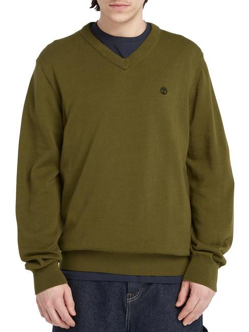 TIMBERLAND WILLIAMS RIVER  Maglia in cotone darkoliv - Maglie Uomo