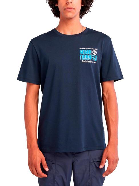 TIMBERLAND SS BACK  T-Shirt in cotone dark sapphire - T-shirt Uomo