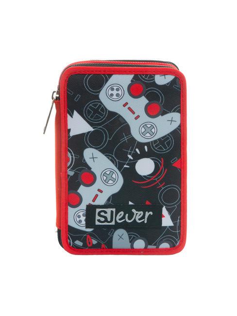SJGANG EVER Astuccio 3 zip con kit scuola ROSSO - Astucci e Accessori