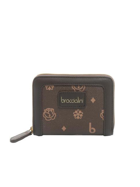 BRACCIALINI MONOGRAM Portafoglio piccolo zip around marrone - Portafogli Donna