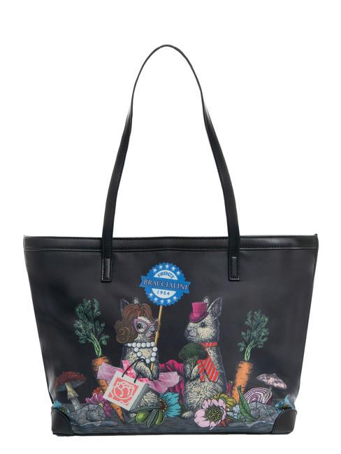 BRACCIALINI JENNIFER Borsa shopping con stampa nero - Borse Donna