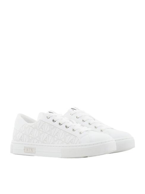 ARMANI EXCHANGE OVER LASER Sneakers logo all over OP WHITE - Scarpe Donna