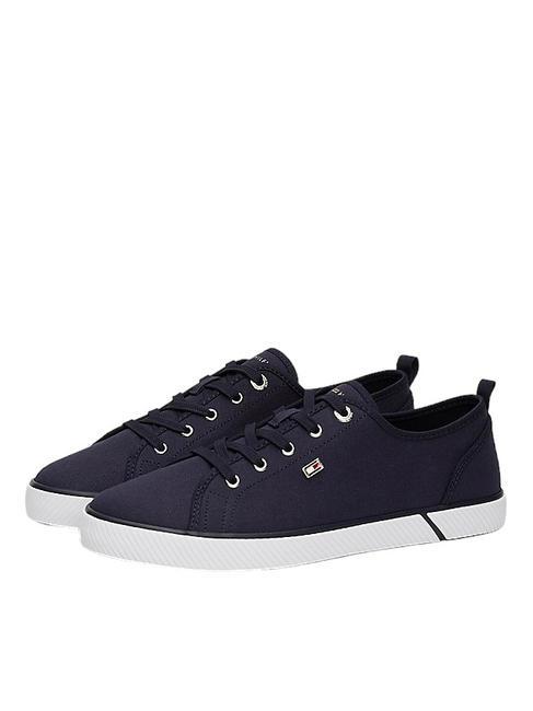 TOMMY HILFIGER VULCANIZED CANVAS Sneakers in tela space blue - Scarpe Donna