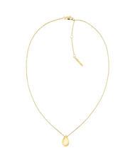 CALVIN KLEIN SCULPTURAL Collana con pendente goccia oro - Collane - 1