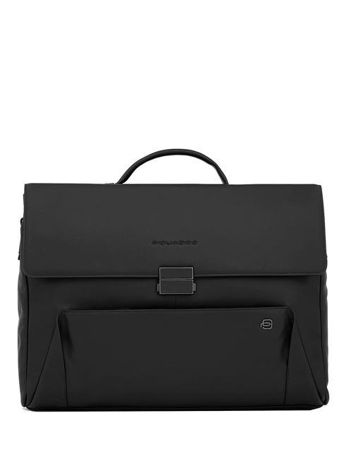 PIQUADRO PAN  Cartella porta PC 15", in pelle Nero - Cartelle Lavoro