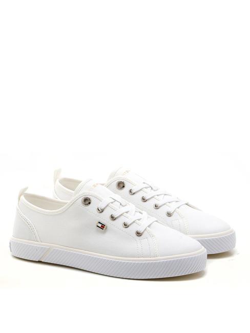 TOMMY HILFIGER VULCANIZED CANVAS Sneakers in tela white - Scarpe Donna