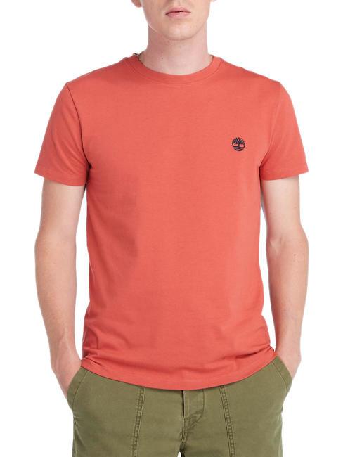 TIMBERLAND SS DUNRIVER CREW T-shirt in cotone hot sauce - T-shirt Uomo