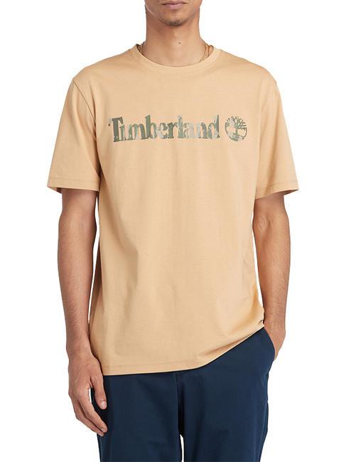 TIMBERLAND KENNEBEC RIVER TREE LOGO  T-Shirt in cotone light wheat boot - T-shirt Uomo