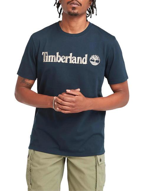 TIMBERLAND KENNEBEC RIVER TREE LOGO  T-Shirt in cotone dark sapphire - T-shirt Uomo