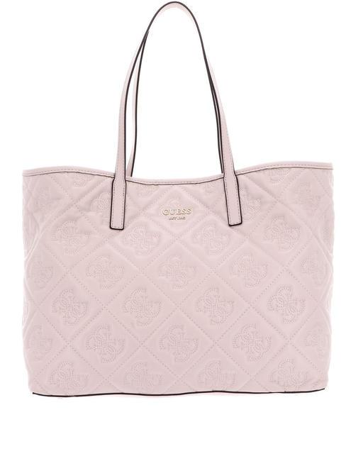 GUESS VIKKY LL Embossed Borsa a spalla 2 in 1 light beige logo - Borse Donna