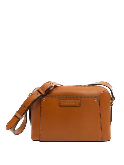THE BRIDGE CECILIA Borsa camera case in pelle a tracolla cognac/oro - Borse Donna