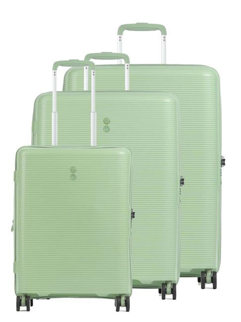 ECHOLAC FORZA Set 3 trolley: cabin+medio+grande espandibili reef green - Set Trolley