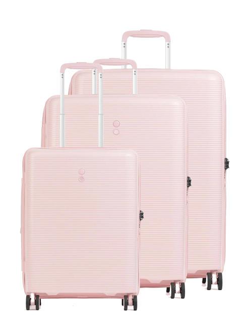 ECHOLAC FORZA Set 3 trolley: cabin+medio+grande espandibili pink - Set Trolley