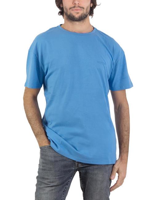 ASPESI BASIC T-shirt in cotone con logo light blue - T-shirt Uomo