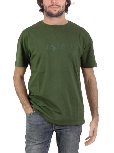 ASPESI BASIC FLOCK T-shirt in cotone con logo military - T-shirt Uomo