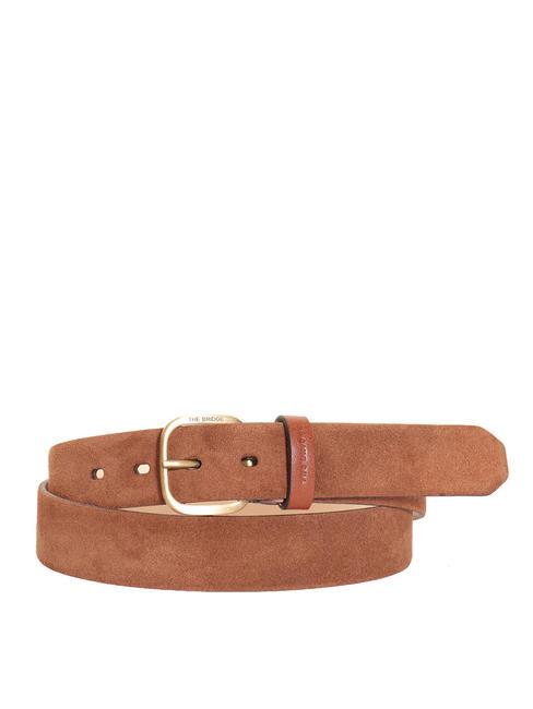 THE BRIDGE SUEDE Cintura in pelle scamosciata MARRONE - Cinture