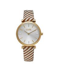 Alviero Martini Prima Classe Orologio Donna Santorini, Cassa Tonda 32mm Acciaio Oro Rosa, Bracciale Mesh
