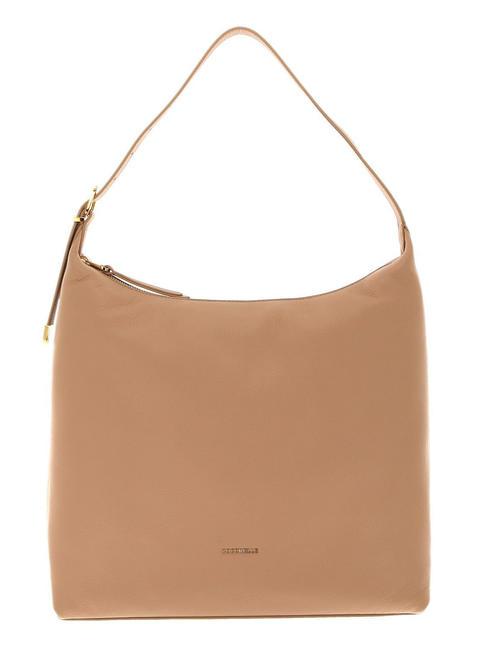COCCINELLE GLEEN Borsa hobo in pelle martellata toasted - Borse Donna