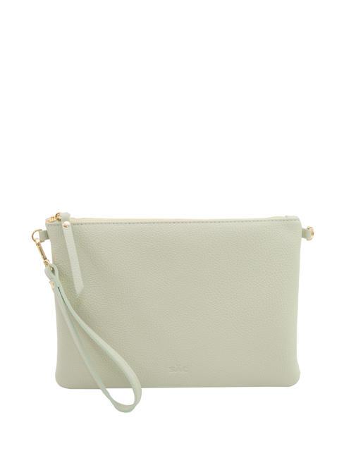 LESAC CLAUDIA Pochette pelle dollaro con tracolla artic teal - Borse Donna