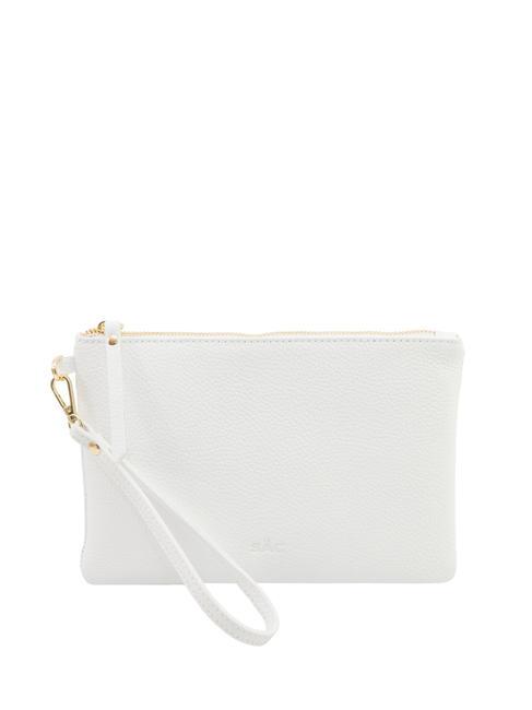 LESAC ROBERTA Pochette in pelle dollaro optical white - Borse Donna