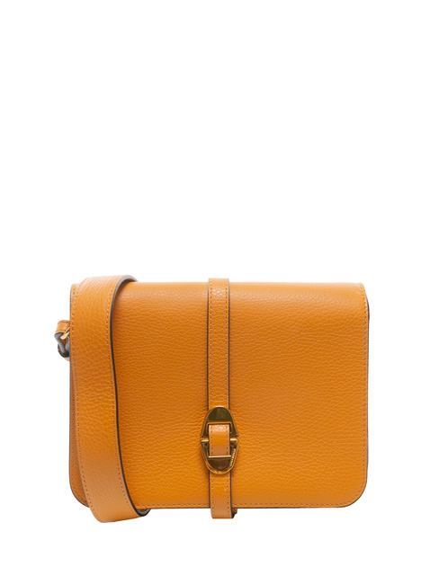 COCCINELLE COSIMA Borsa a tracolla in pelle martellata paprika - Borse Donna