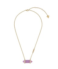 GUESS GOOD VIBES Collana con pietra yellow gold/amethyst - Collane - 1