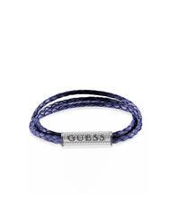 GUESS BOND STREET Bracciale in acciaio e pelle - Bracciali Uomo