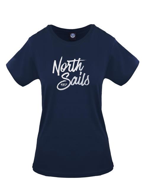 NORTH SAILS 1967 LOGO T-shirt in cotone blue navy - T-shirt e Top Donna