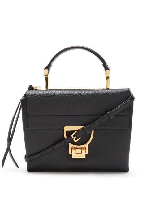 COCCINELLE ARLETTIS Hand bag in pelle martellata Nero - Borse Donna