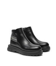 LOVE MOSCHINO SQUARE 40 Stivaletti beatles in pelle Nero - Scarpe Donna - 1