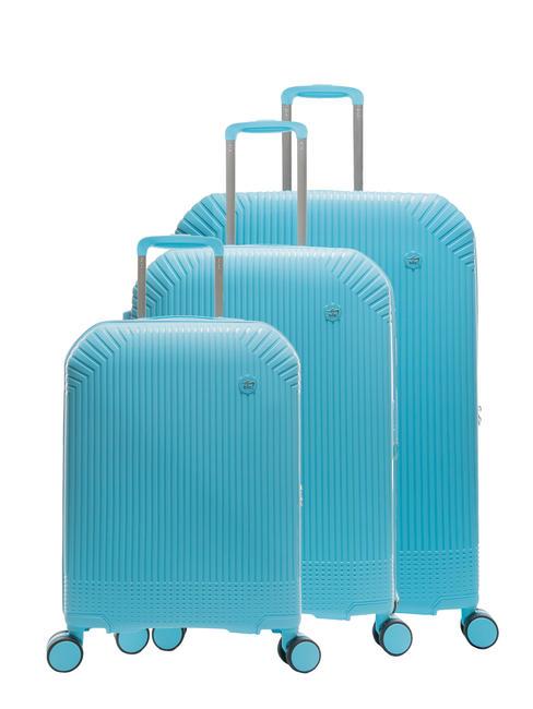 LESAC LIGHT POP 1 Set trolley: cabin+medio e grande espandibili water blue - Set Trolley