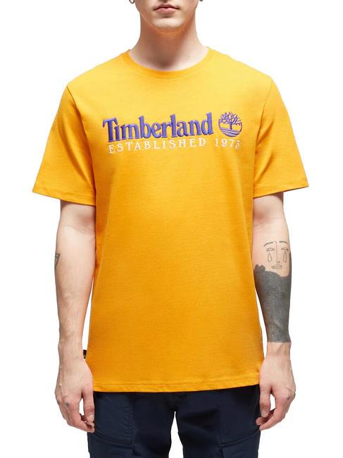 TIMBERLAND ESTABILISHED 1973 T-shirt in cotone dark cheddar wb - T-shirt Uomo