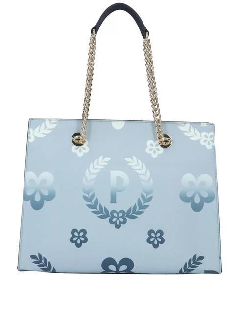 POLLINI HERITAGE  Shopping bag con doppio manico azzurro / nero - Borse Donna