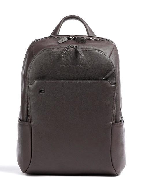 PIQUADRO BLACK SQUARE Zaino porta PC 14" in pelle moro - Zaini da lavoro porta PC
