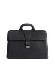 PIQUADRO CAMPIONARIO - BLACK SQUARE Doctor Bag in pelle, porta PC 13" nero - Cartelle Lavoro - 1