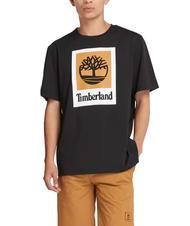 TIMBERLAND STACK LOGO T-shirt in cotone NERO - T-shirt Uomo - 1