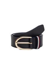 TOMMY HILFIGER CORPORATE Cintura in pelle space blue - Cinture - 1