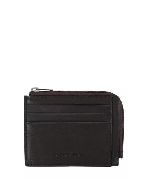 PIQUADRO TAG Portacard con zip MORO - Portafogli Uomo