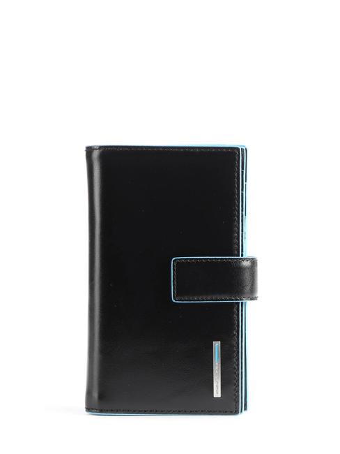 PIQUADRO Portafoglio Linea BLUE SQUARE, in pelle, con portamonete Nero - Portafogli Donna