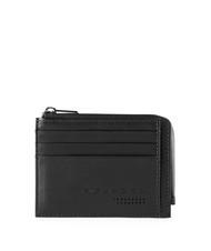 PIQUADRO URBAN  Portacard con zip, in pelle - Portafogli Uomo