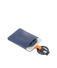 PIQUADRO URBAN  Portachiavi in pelle, con connequ blu grigio - Portachiavi - 1