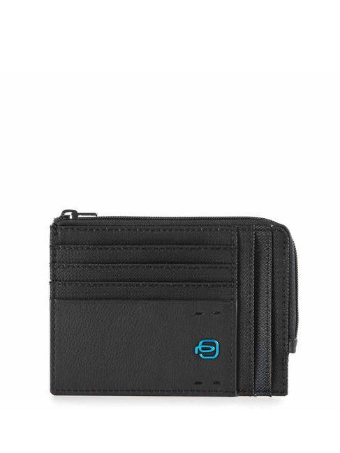 PIQUADRO Portacard P16 chevron nero - Portafogli Uomo