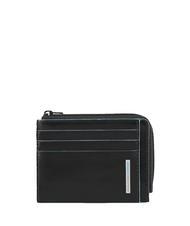PIQUADRO BLUE SQUARE  Portacard in pelle, con zip - Portafogli Donna