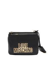 LOVE MOSCHINO METALLIC LOGO Borsa a tracolla Nero - Borse Donna - 1