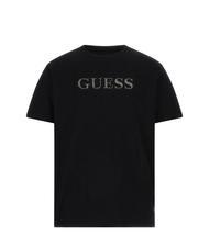 GUESS EMBELLISHED LOGO  T-Shirt in cotone jetbla - T-shirt Uomo - 1