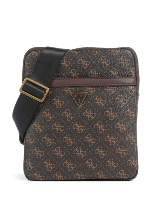 GUESS VEZZOLA Smart Borsello piatto brown/ochre - Tracolle Uomo