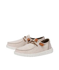 HEY DUDE WENDY WASHED CANVAS Scarpa easy-on in tela cream - Scarpe Donna - 1