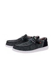 HEY DUDE WALLY FUNK OPEN MESH Mocassini easy-on in tessuto mesh black/white - Scarpe Uomo - 1