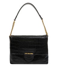 LOVE MOSCHINO CROCO Borsa a spalla Nero - Borse Donna - 1